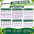 Pack Praticien : 100 ventouses hijama assorties en 6 tailles – HIJAMA PRO
