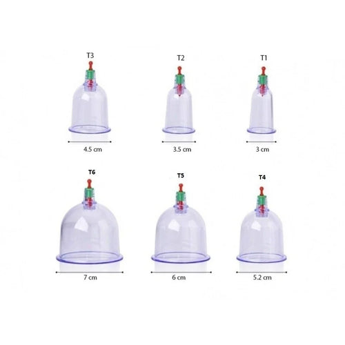 Pack cabinet de 200 ventouses hijama assorties