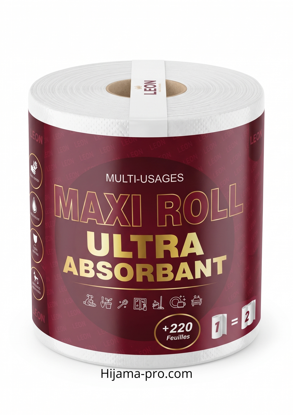 Papier Absorbant Maxi Roll - Spécial Séances de Hijama et Massages - 220 Feuilles